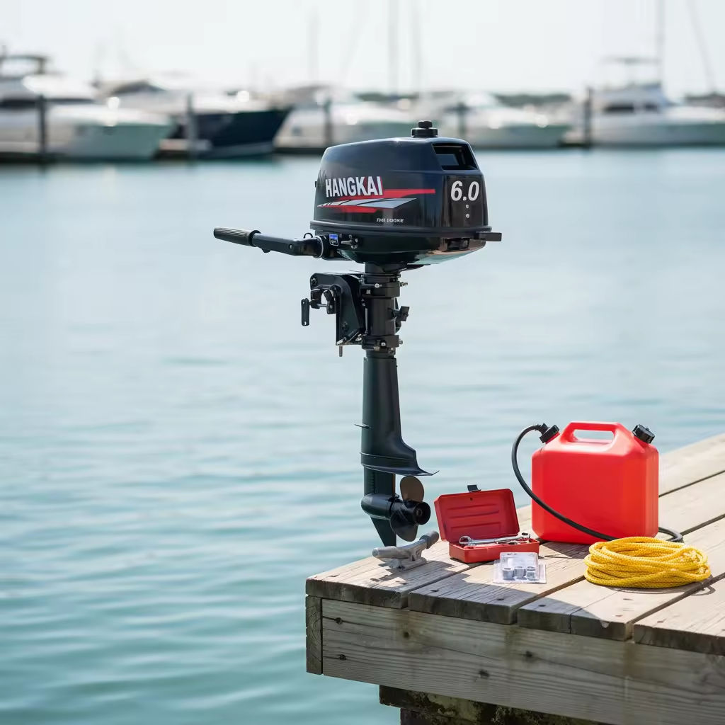 Fishing Boat Outboard Motor - Grosir HANGKAI 6HP 2 Stroke 102CC